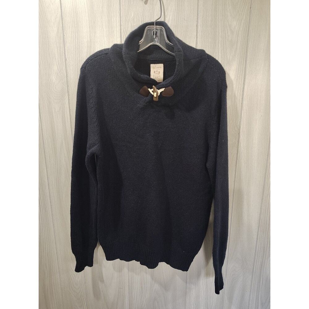 Springfield Sweater Men's Navy Wool Blend Academia Grandpa Work Size 38 Medium